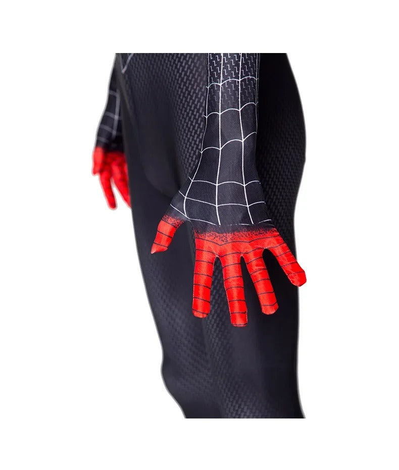 Miles Morales costume adult glove with red fingertips detail